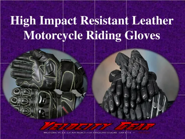 High Impact Resistant Leather Motorcycle Riding Gloves