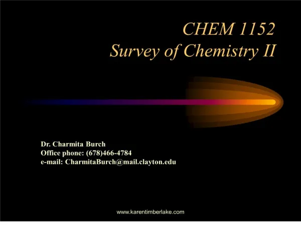 chem 1152 survey of chemistry ii