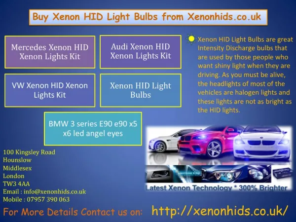 Vauxhall Xenon HID Xenon Lights Kit