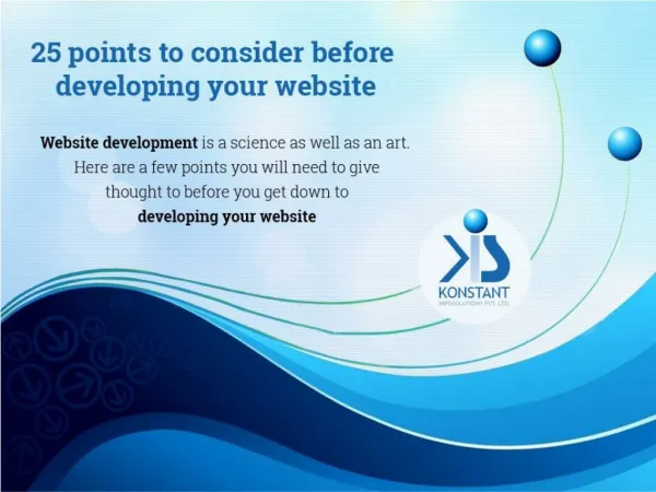 25 points to consider before developing your website