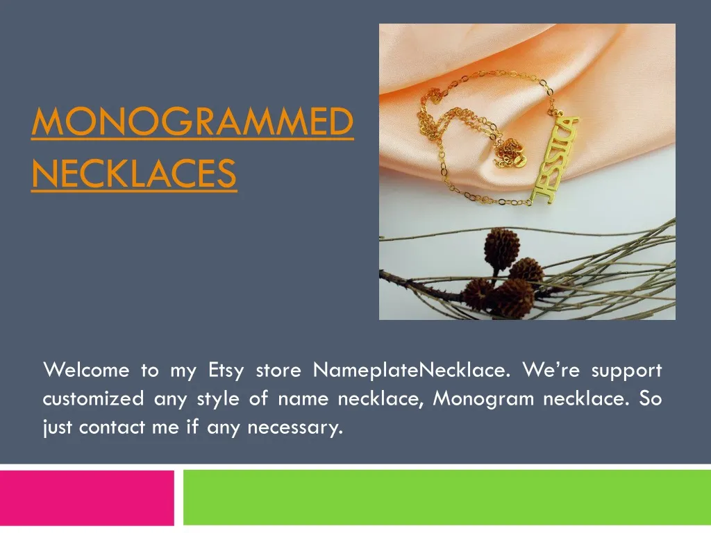 monogrammed necklaces