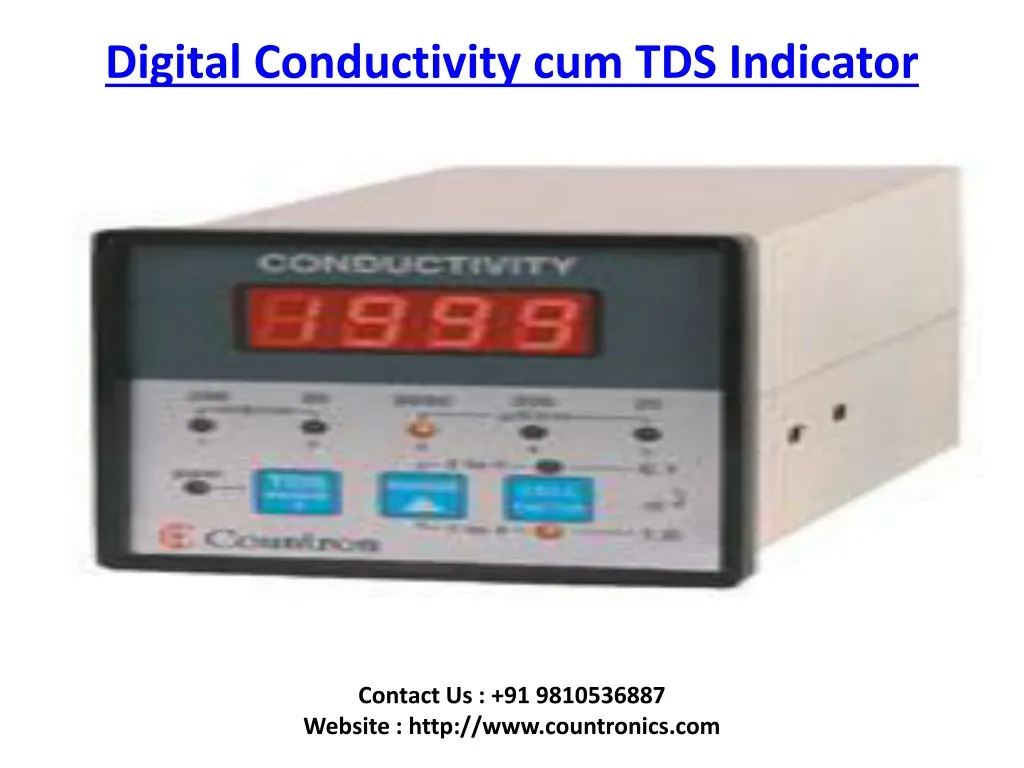 digital conductivity cum tds indicator