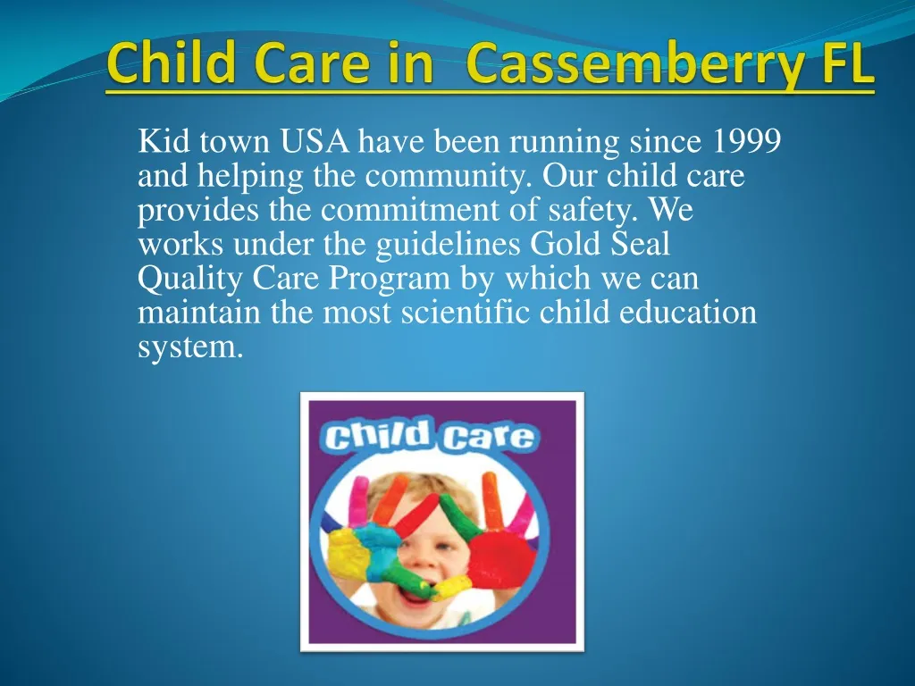 child care in cassemberry fl