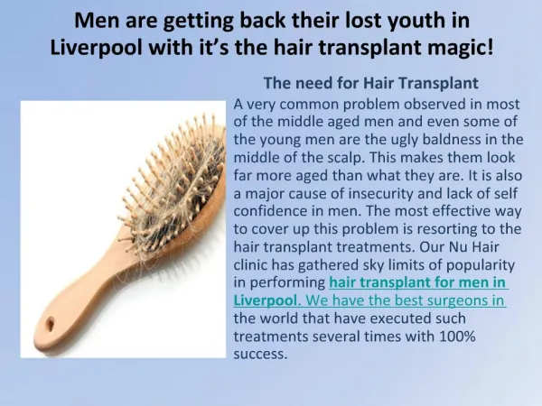 Hair Transplant Liverpool - Nu Hair Clinic