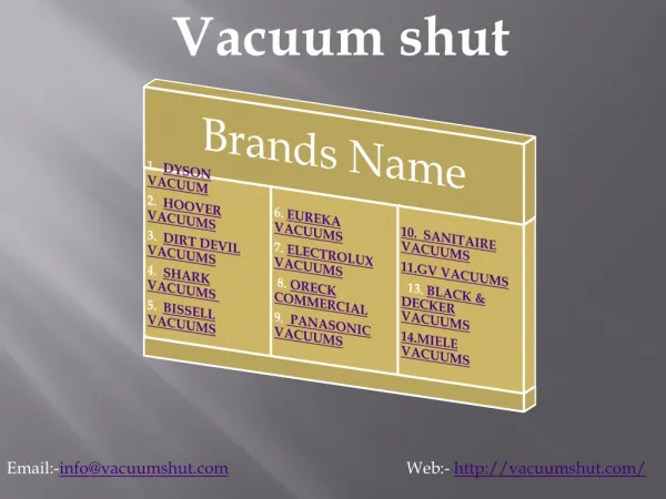 Most popular brand name vacuum cleaners