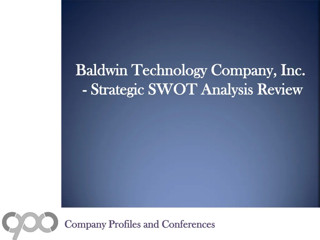 baldwin technology company inc strategic swot