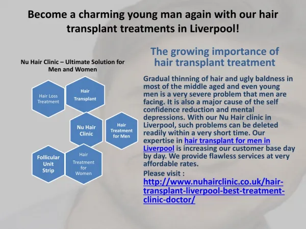 Look Younger by Latest Hair Transplant Liverpool