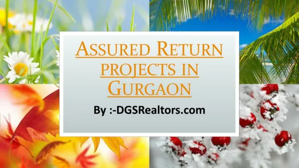 Assured Return projects in Gurgaon