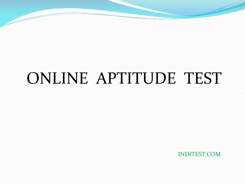 online aptitude test
