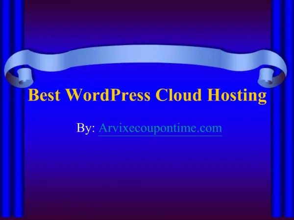 Best WordPress Cloud Hosting