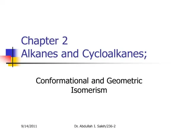 chapter 2 alkanes and cycloalkanes;