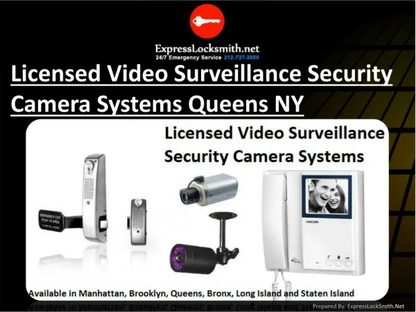 Licensed Video Surveillance Security Camera Systems in Queen