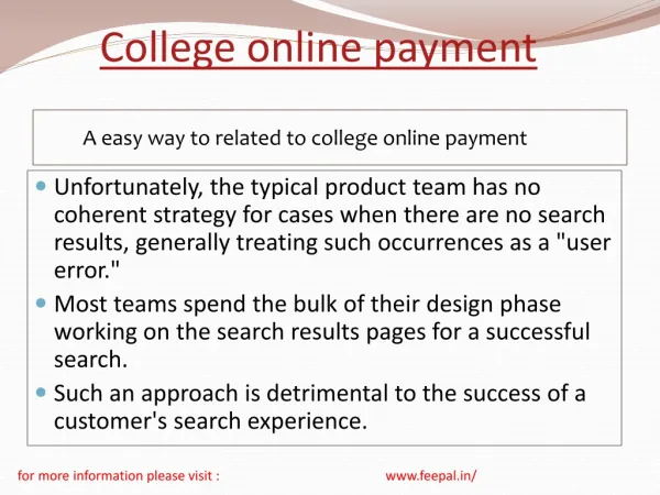 Provide first-rate quality of college online payment
