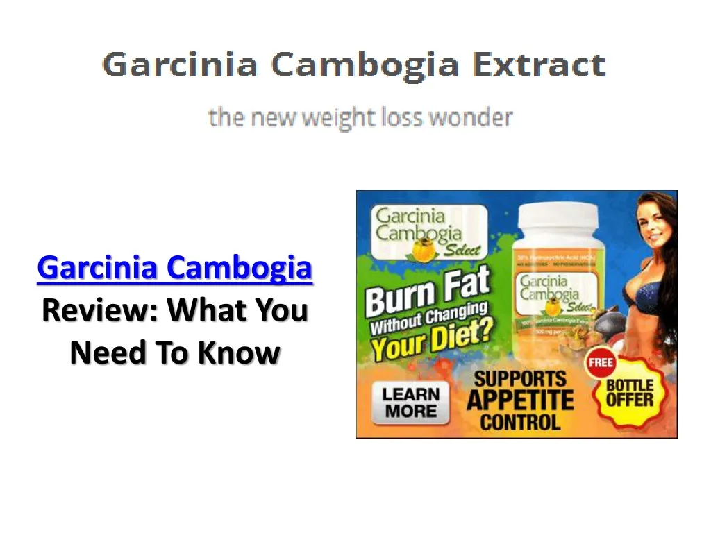 garcinia cambogia review what you need to know