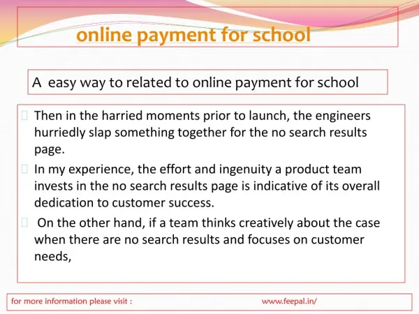 If you want to submit online payment for school
