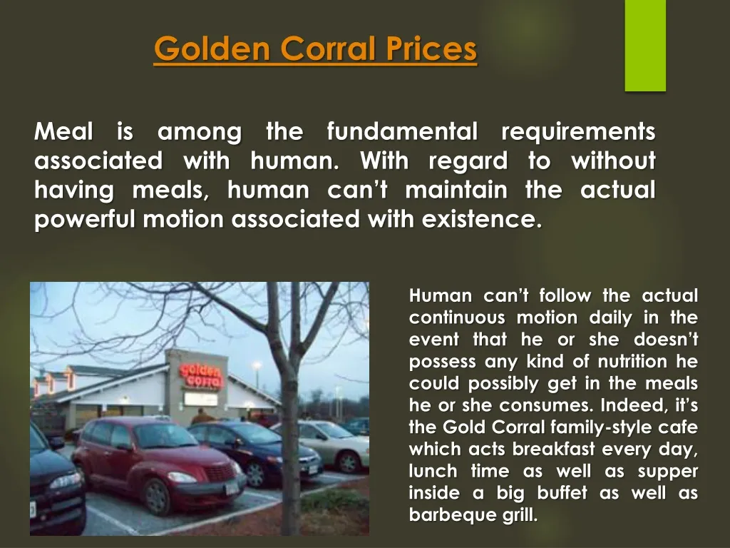 golden corral prices