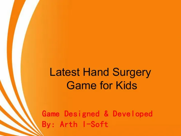 Latest Hand Surgery Game for Kids