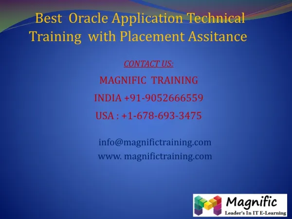 Best Oracle Application Technical Training with Placement