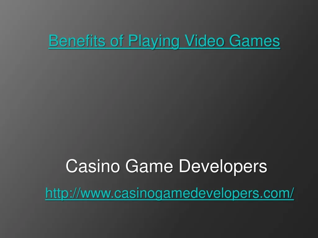 benefits of playing video games