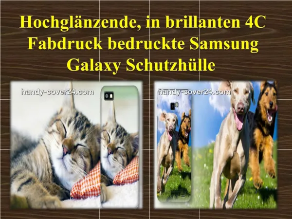 Hochglänzende, in brillanten 4C Fabdruck bedruckte Samsung