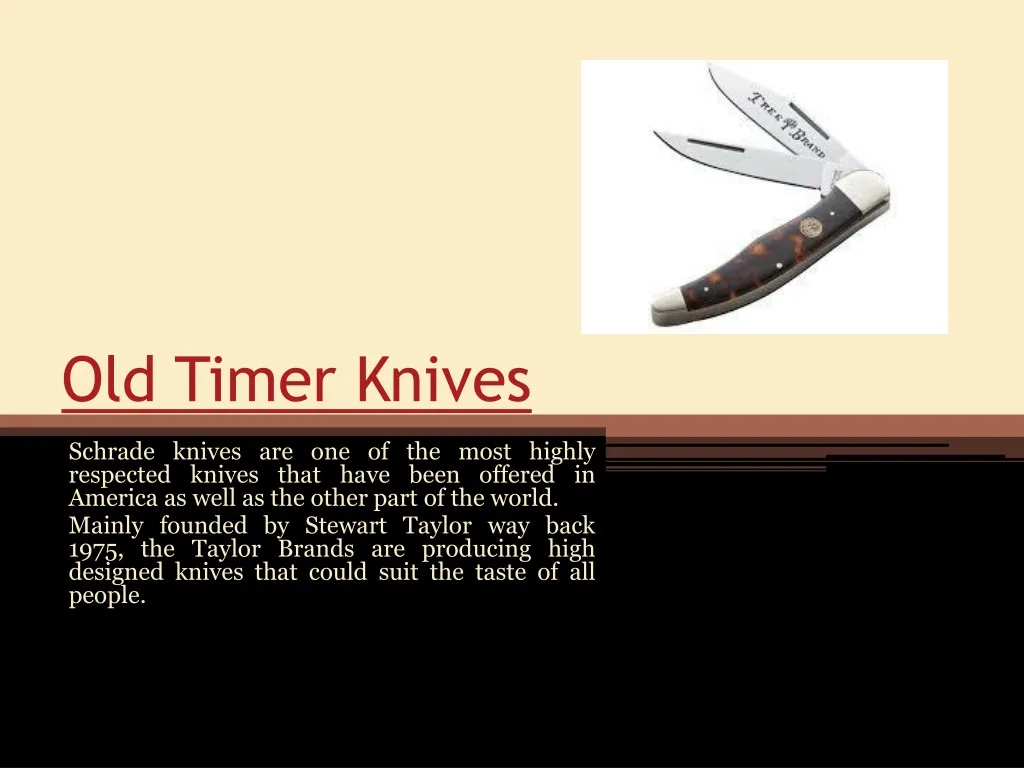 old timer knives