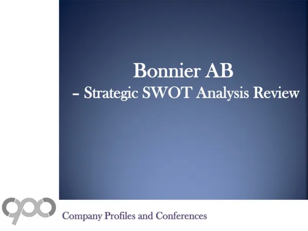 SWOT Analysis Review on Bonnier AB