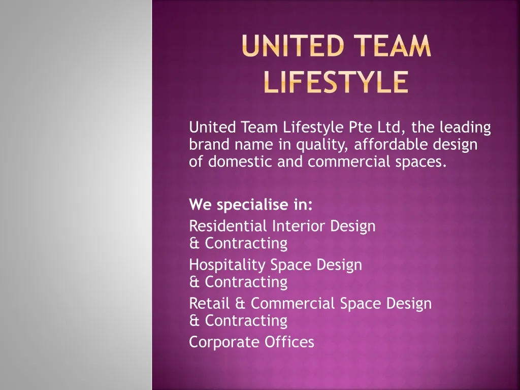 united team lifestyle
