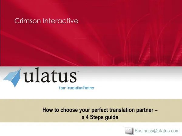How To Choose Your Translation Partner