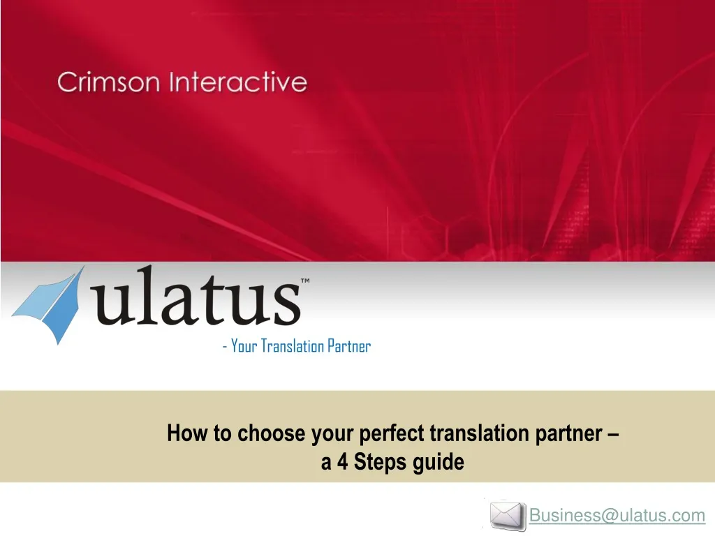 your translation partner