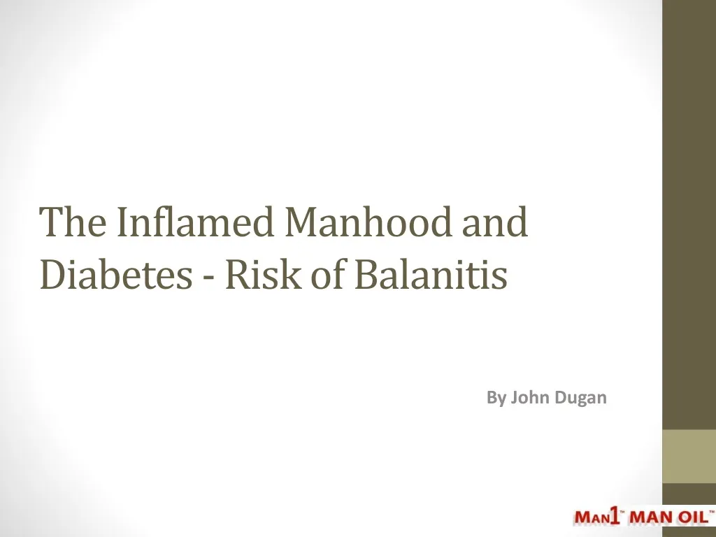 the inflamed manhood and diabetes risk of balanitis