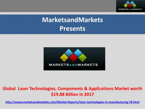 Global Laser Technologies Market worth $19.88 Billion in 201