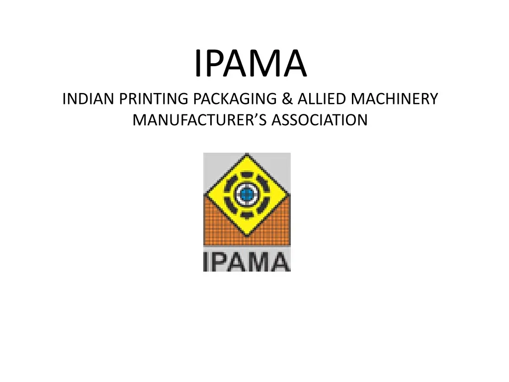 ipama indian printing packaging allied machinery manufacturer s association