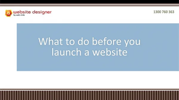 What to do before you launch a website