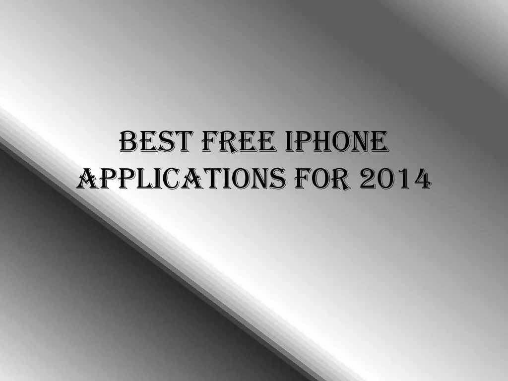 best free iphone applications for 2014