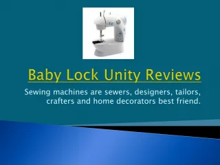 Sewing Machine Reviews - slide 1