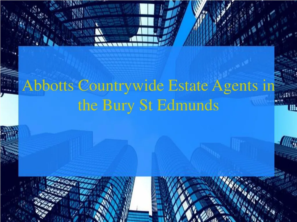 abbotts countrywide estate agents in the bury st edmunds
