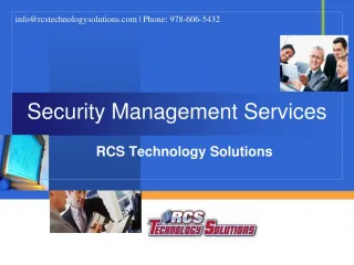 Security Management Services - RCS Technology Solutions - slide 1