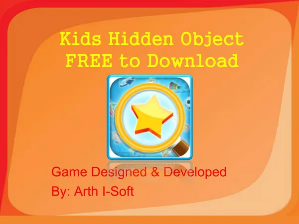 Kids Hidden Object FREE to Download