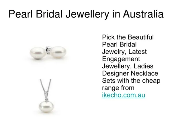 Pearl Bridal Jewellery In Australia