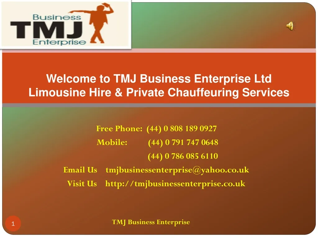 welcome to tmj business enterprise ltd limousine hire private chauffeuring services