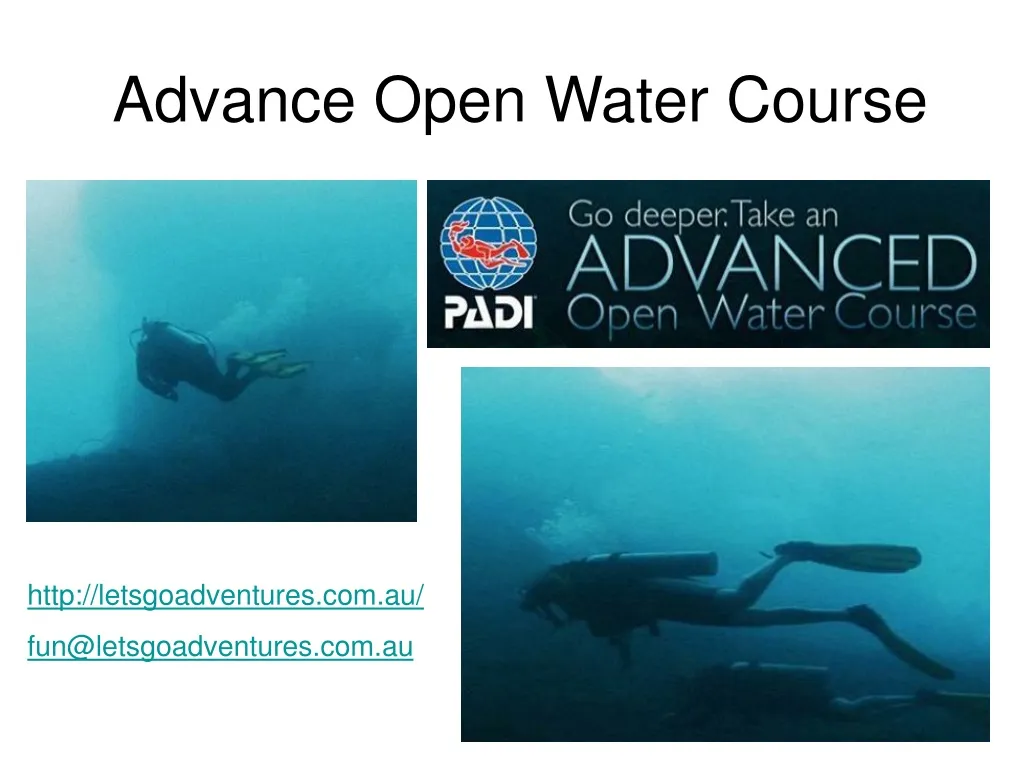 advance open water course