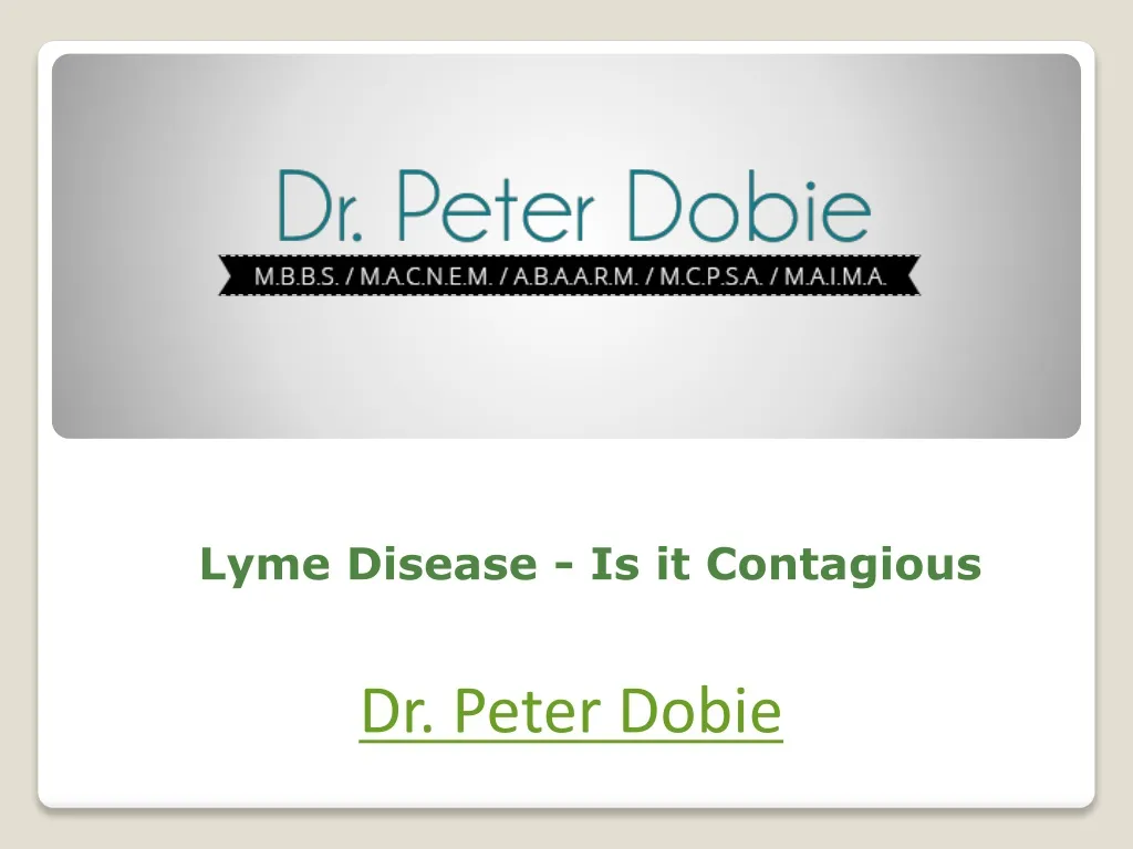 lyme disease is it contagious