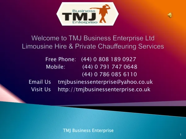 Wedding Car Hire in London - TMJ Business Enterprise
