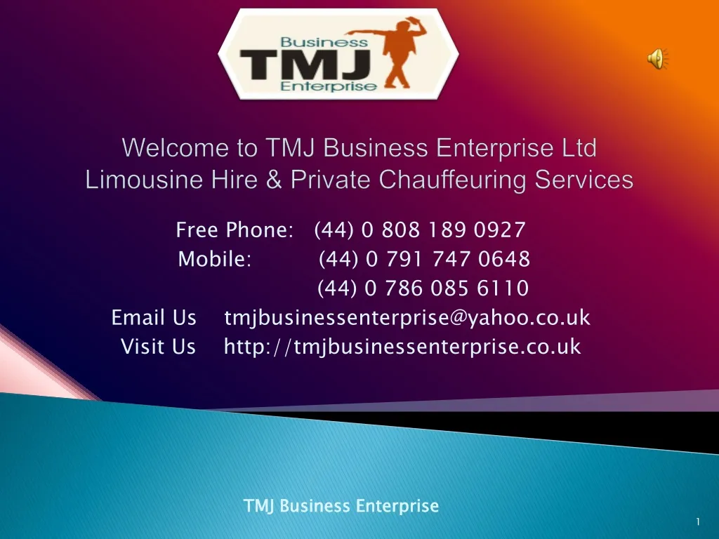 welcome to tmj business enterprise ltd limousine hire private chauffeuring services