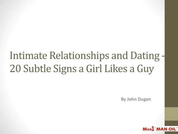 Intimate Relationships and Dating - 20 Subtle Signs a Girl