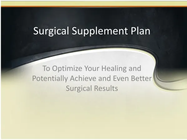 Surgical Supplement Plan