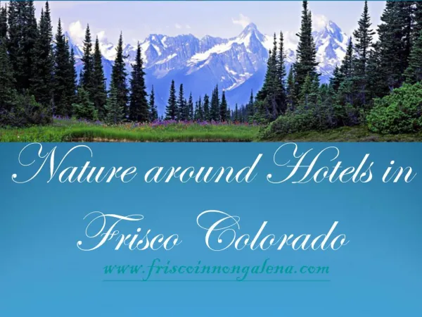 Nature around Hotels in Frisco Colorado
