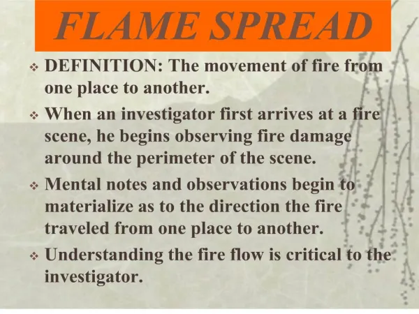 flame spread
