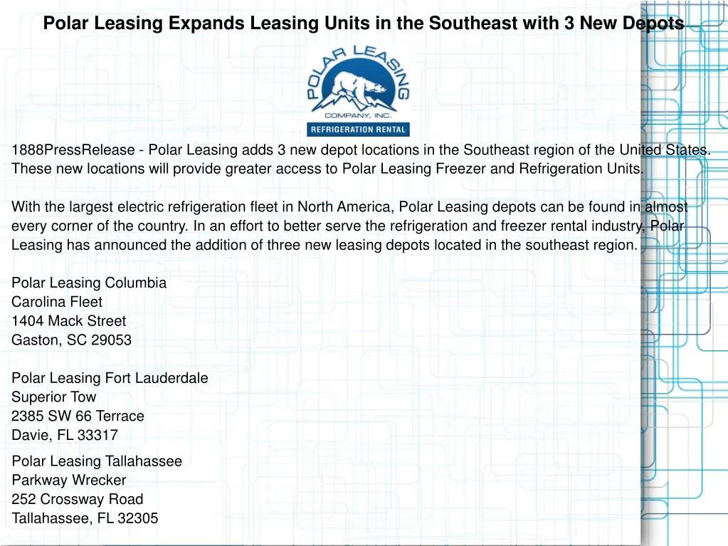 polar leasing expands leasing units