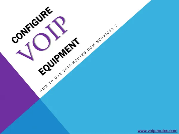 Configure VoIP Equipment at www.voip-routes.com